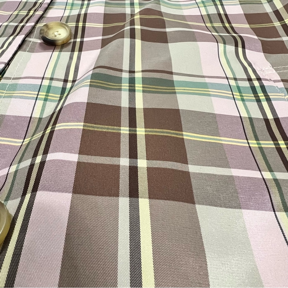 NWOT Vintage Gap Classic Plaid Trench Rain and Wind Coat Size Small - Picture 16 of 16